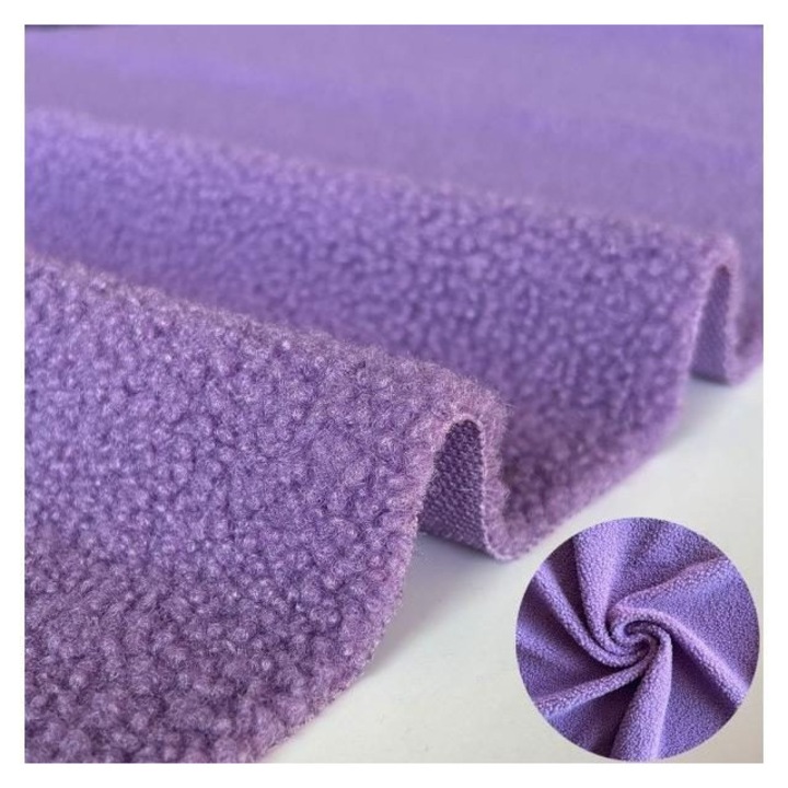 Korall polár textil anyag, 50x160cm, lila, vastag, mikroelasztikus