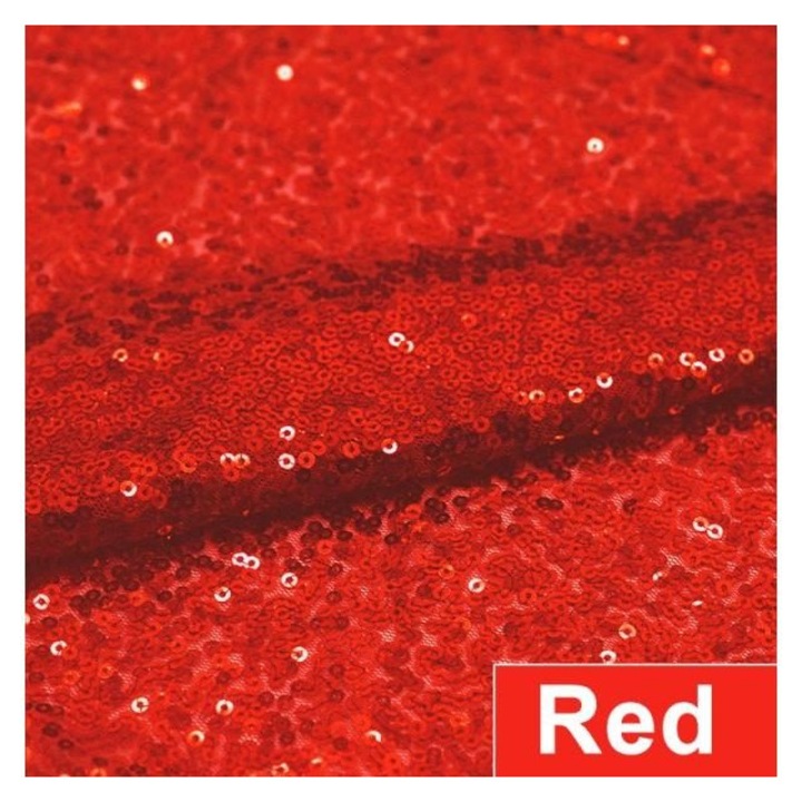 3 mm-es flitteres anyag K0345-0806-TDCJ-xw8082, sűrű spandex/poliészter kötött háló, applikáció, 130 x 50 cm, piros