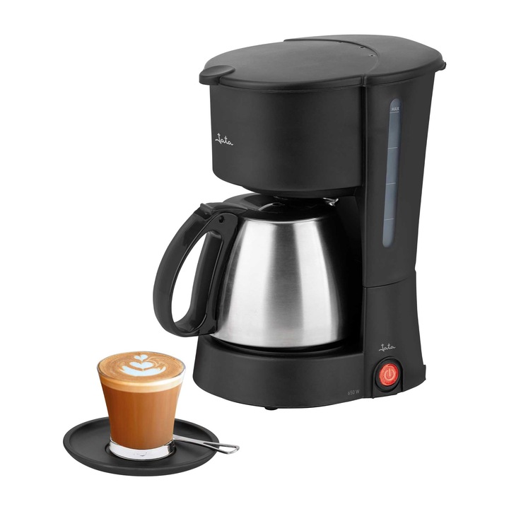 JATA JECA5503, Aparat de cafea pentru 2-8 cesti cu ulcior din inox, 650 ml, filtru permanent lavabil, sistem anti-picurare, rezervor de apa gradat, oprire automata, 650 W