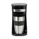 Jocca, aparat de cafea cu cana de voiaj 420 ml, Filtru plasa reutilizabil, Oprire automata, Cana termica din otel inoxidabil cu pereti dubli, 650-750W, compact si portabil