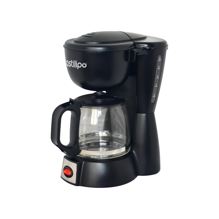 Bastilipo, MOKKA GOTEO 6, Aparat de cafea prin picurare, 6 cesti negru/otel