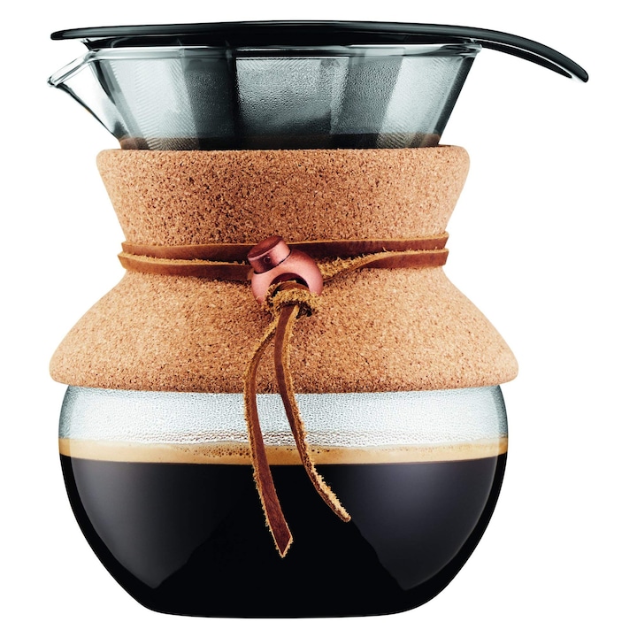 Bodum 11592-109 Aparat de cafea cu filtru permanent 0, 5 L, multistrat, transparent, 13, 8 x 11, 5 x 15, 4 cm, 6 buc