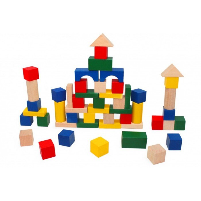 Set constructie din lemn, Pino, 50 piese