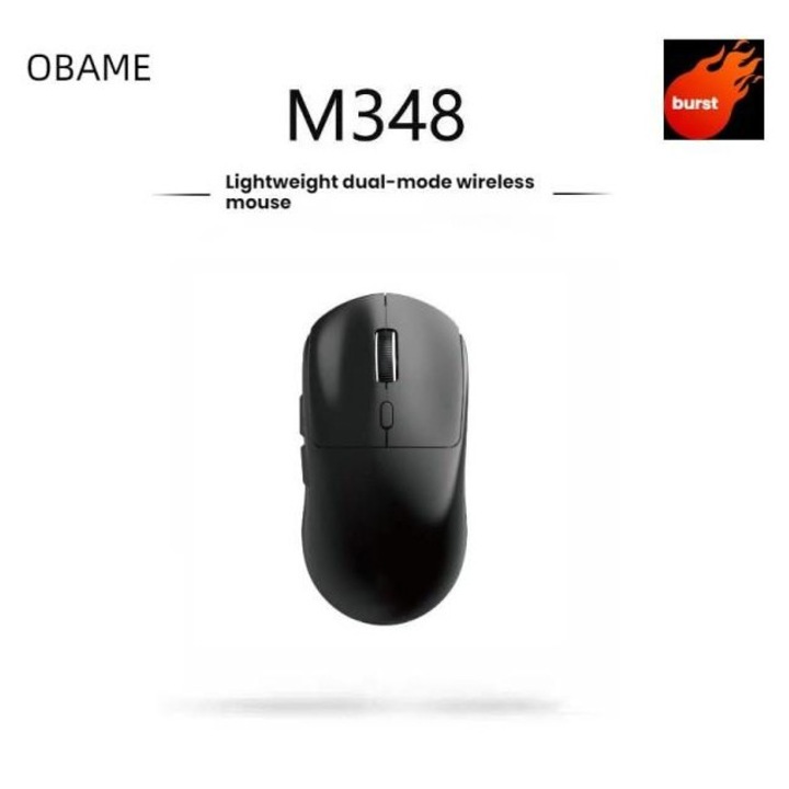 Безжична геймърска мишка M348, 2.4GHz + Bluetooth, сензор Pixart 3395, 6400 DPI, презареждаема, амбидекстърна, 6 бутона, черна, K0345-0806-TDCJ-xw6916