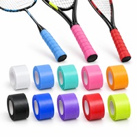 Set 10 Banda pentru racheta, Garsonal®, Absorba transpiratia, antiderapant, cu functie de amortizare, pentru badminton, tenis, squash si maneri multiple, 1100×25×0,75 mm, PU, Multicolorer