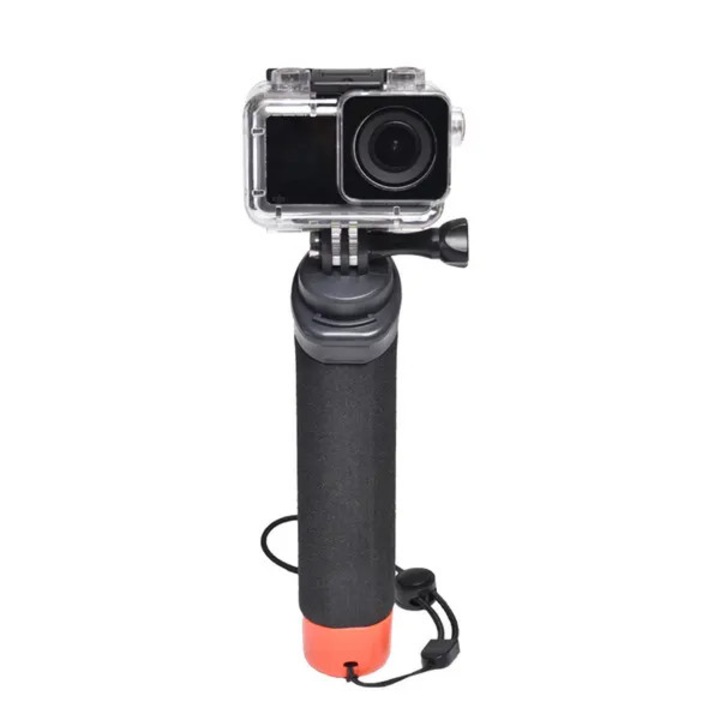 Плаваща дръжка за екшън камера, съвместима с GoPro Hero 10/9/8/7/6/5 и DJI, противоплъзгаща дръжка от пяна, оранжева, модел IZO-CJ-K0497-260803-2326