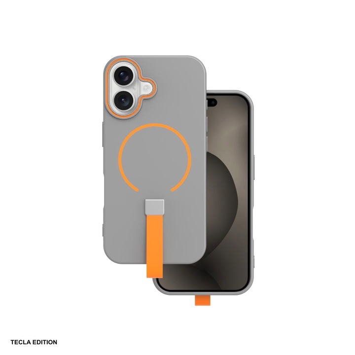 Husa Loop Thin Mag pentru Samsung Galaxy A57 5G, Carcasa magnetica, Gri