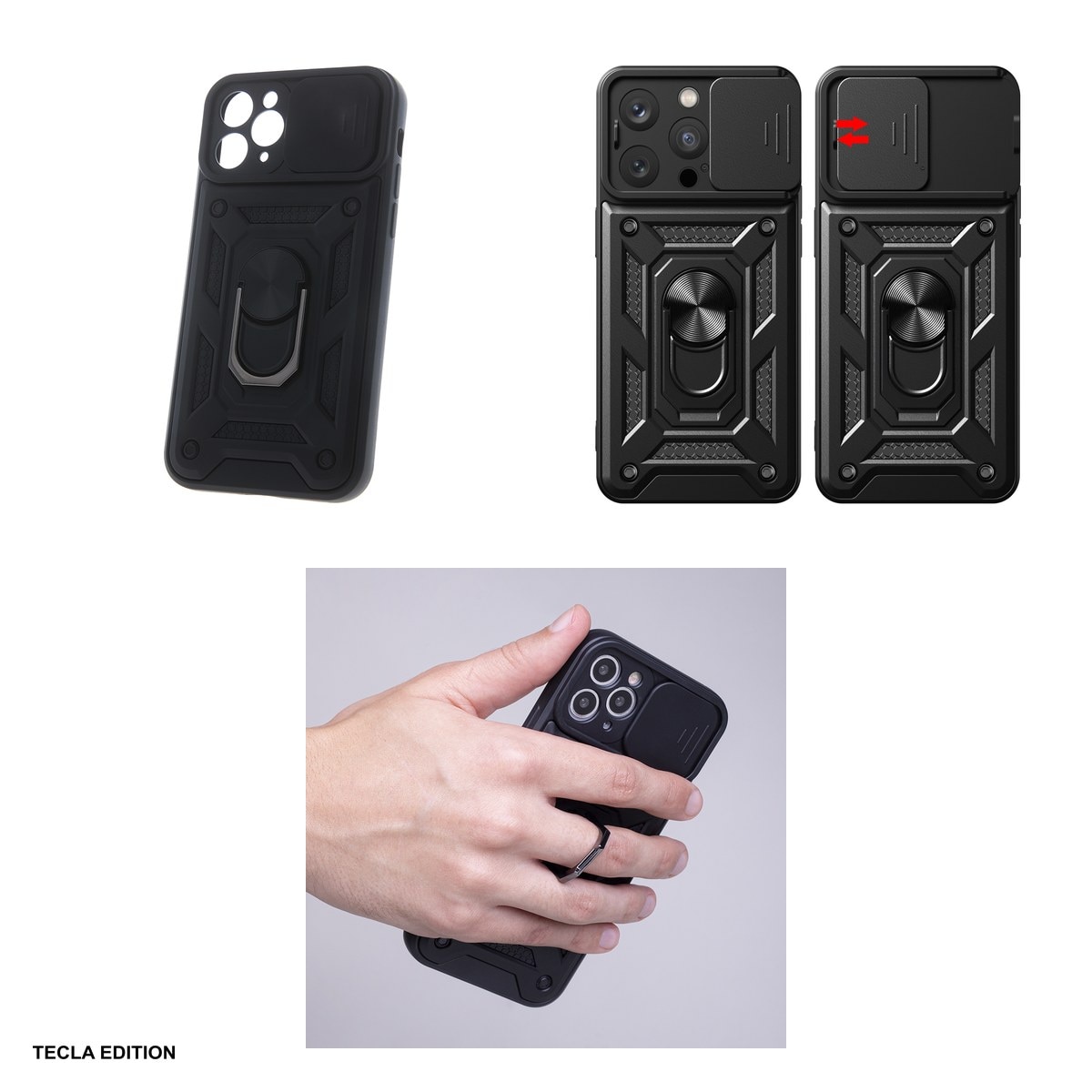 Husa Defender Slide pentru Honor 400, Carcasa, Negru