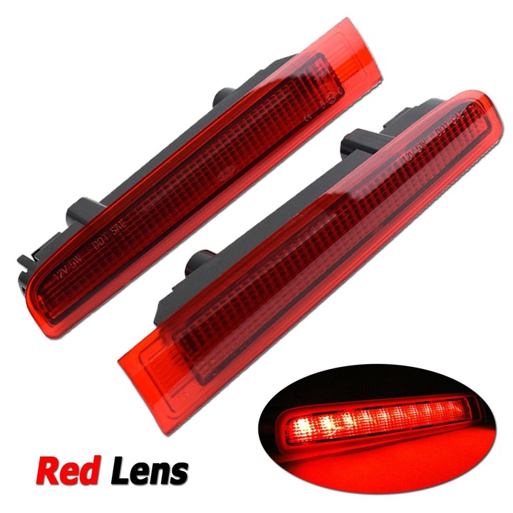 Set 2 lumini frana LED spate VW Transporter T5 T6 rosu-fumuriu