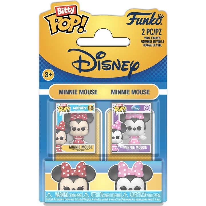 Figurine Funko Bitty Pop 2-Pack Minnie Mouse vinil multicolor