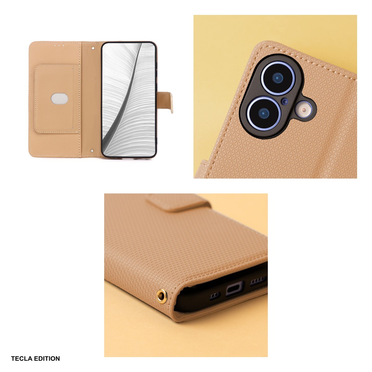 Husa Smart Triangle pentru Honor Magic 8 Lite, tip carte, Maro