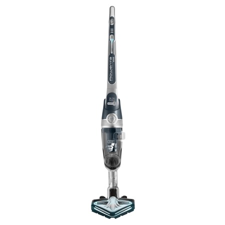 Aspirator vertical Rowenta Air Force Extreme Silence RH8970WO, 25.2V, 0.5L, 6200 rpm, cap de aspirare Delta cu iluminare LED, ciclonic, Gri