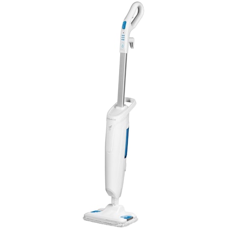 Mop cu abur ROWENTA Steam Power RY6537WI, 1200W, 0.6L, filtru anticalcar, 3 setari de reglaj al aburului, Alb/Albastru