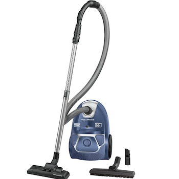 Aspirator cu sac Rowenta Compact Power RO3951EA, 750 W, Clasa A , Recipient sac 3 l, 2 nivele de filtrare, Maner clasic cu perie Easy Brush incorporata, Albastru Aspirator cu sac Rowenta Compact Power RO3951EA, 750 W, Clasa A , Recipient sac 3 l, 2 nivele de filtrare, Maner clasic cu perie Easy Brush incorporata, Albastru