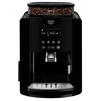 Espressor automat Krups Arabica EA817010, 1450W, 15 bari, rezervor boabe 260g, rezervor apa 1.7L, rasnita 3 nivele, Negru Espressor automat Krups Arabica EA817010, 1450W, 15 bari, rezervor boabe 260g, rezervor apa 1.7L, rasnita 3 nivele, Negru