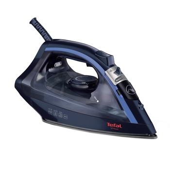 Fier de calcat Tefal Virtuo FV1713, 2000W, rezervor apa 0.2L, jet de abur 90g/min, abur variabil 24g/min, sistem antipicurare, Albastru Fier de calcat Tefal Virtuo FV1713, 2000W, rezervor apa 0.2L, jet de abur 90g/min, abur variabil 24g/min, sistem antipicurare, Albastru