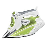 Fier de calcat Rowenta Ecosteam DW9210D1, 2600W, rezervor apa 0.35L, jet abur 200g/min, abur variabil 45g/min, talpa Microsteam 400 Profile Laser, Verde