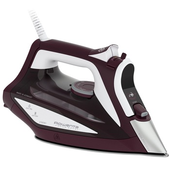 Fier de calcat Rowenta Focus Excel DW5220D1, 2700W, rezervor apa 0.3L, jet de abur 180g/min, abur variabil 45g/min, talpa Microsteam 400 HD Laser, Visiniu Fier de calcat Rowenta Focus Excel DW5220D1, 2700W, rezervor apa 0.3L, jet de abur 180g/min, abur variabil 45g/min, talpa Microsteam 400 HD Laser, Visiniu