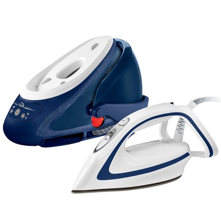 Statie de calcat Tefal Pro Express Ultimate GV9591E0, 2600 W, 8 bari, 180 g/min, 600 g/min, 1.9 l, Talpa Airglide Autoclean, anticalcar, antipete, Alb/Albastru