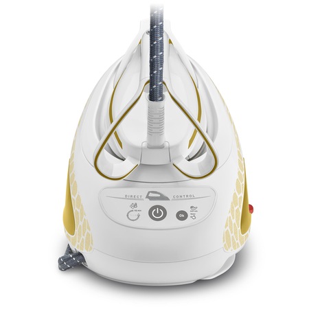 Statie de calcat Tefal Pro Express Ultimate Care GV9581E0, 2600W, capacitate rezervor 1.9L, 8 bari, jet de abur 600g/min, abur variabil 180g/min, timp de incalzire 2 min, Auriu
