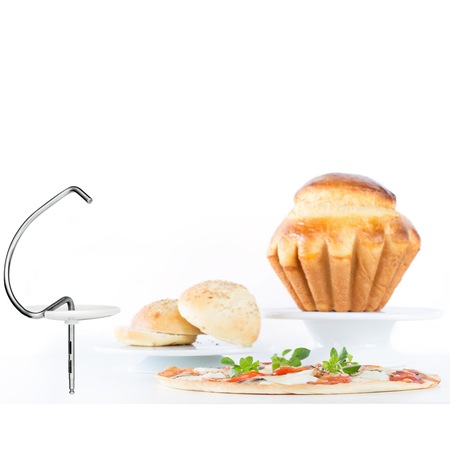 Robot de bucatarie Tefal Wizzo QB307538, 700 W, 4 l, Functie pulse, Mixer, Carlig pentru aluat, Rosu