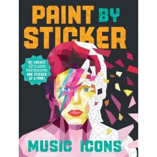 Paint by Sticker: Music Icons: Re-Create 12 Classic Photographs One Sticker at a Time!, Workman Publishing (Author)