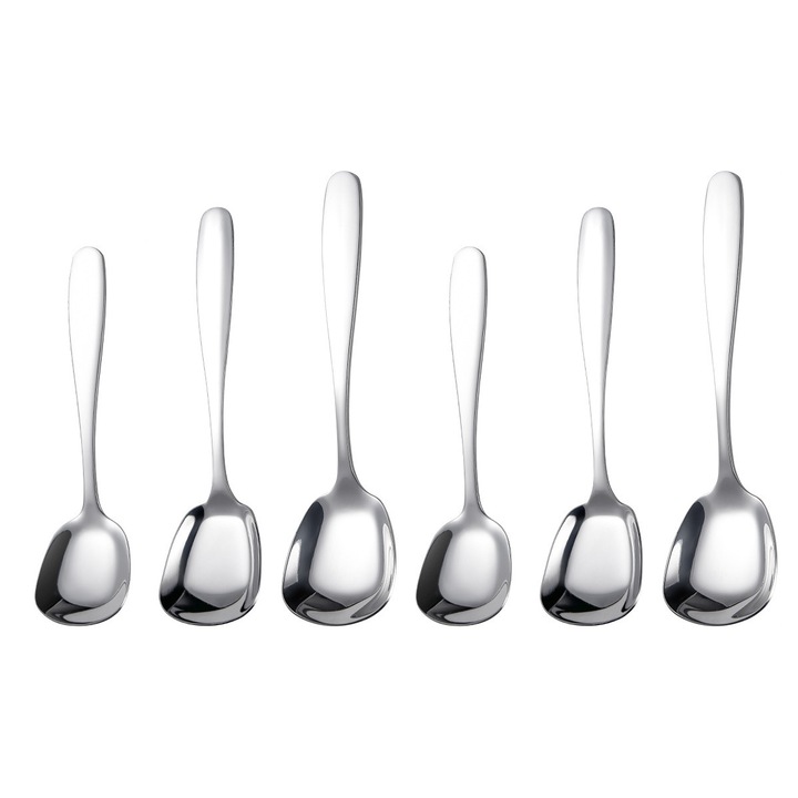 6 lingurite de cafea, lingurite din otel inoxidabil, pentru cafea, supa de zahar, inghetata, desert, tort, consumabile