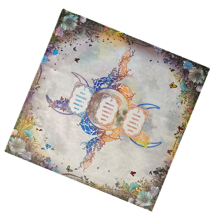 YANYXR sárga flanel terítő 63x63cm tarot és meditáció számára