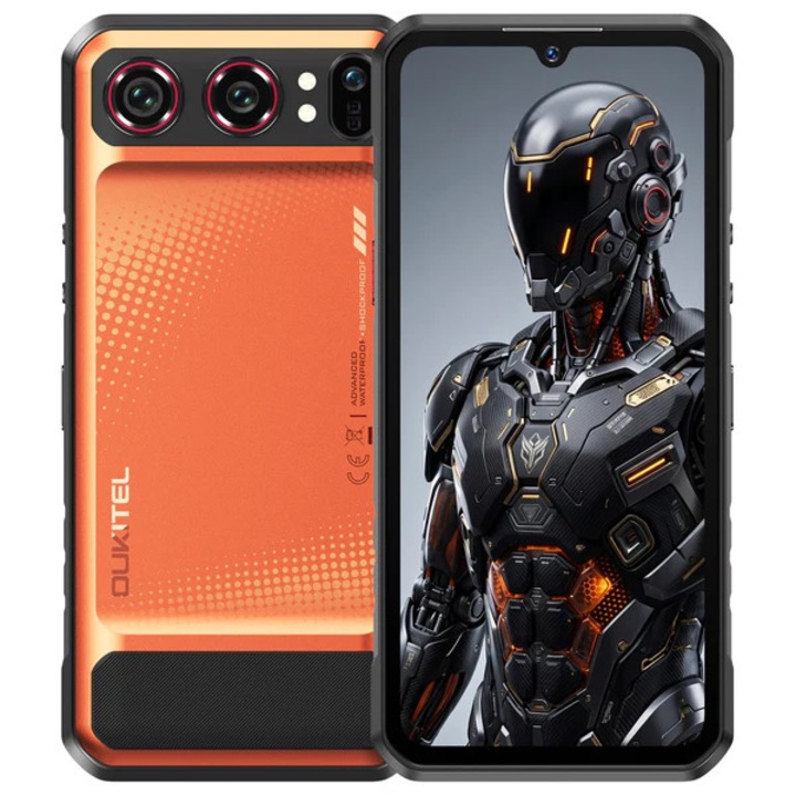 Telefon Mobil OUKITEL WP68 Air, Portocaliu, 5G, 6.88" HD+ 120Hz, 36GB RAM, 512GB, Camera 64MP + 8MP Night Vision, Baterie 8000mAh
