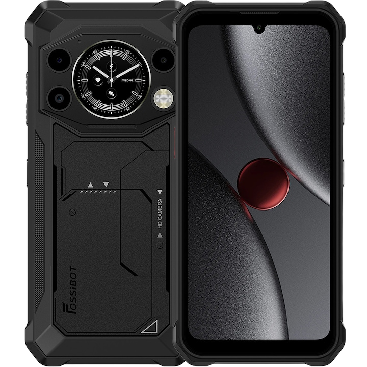 Telefon mobil Fossibot F117, 4G, Dual SIM, 6.75" 120Hz, 256GB, negru