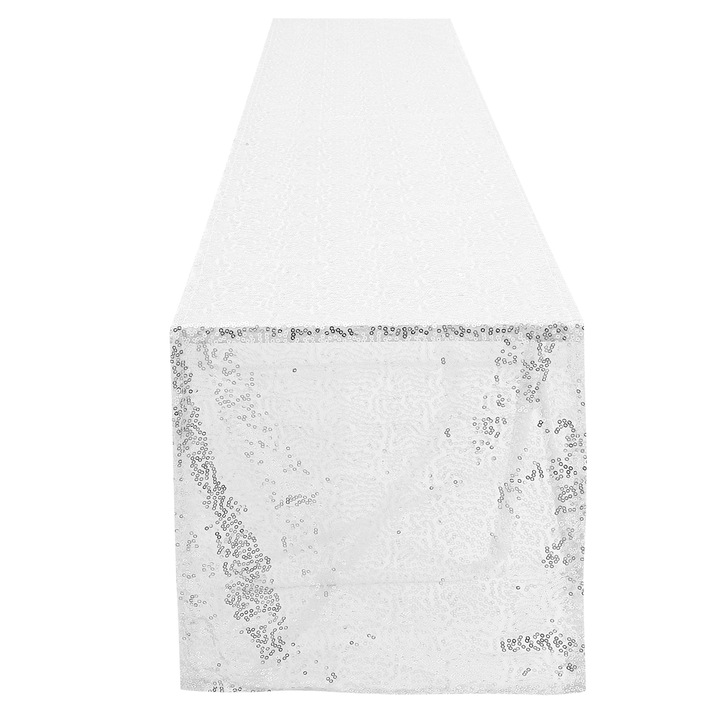 YANYXR asztalterítő, dekoratív, ezüst, 180x30x1cm, PVC