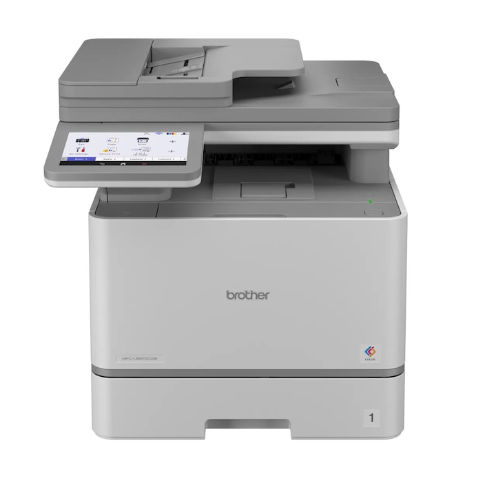 Multifunctional laser color A4 Brother MFC-L8970CDW, printare, scanare, copiere, fax, 31ppm, ecran 7" Color Touch, WiFi, Gri