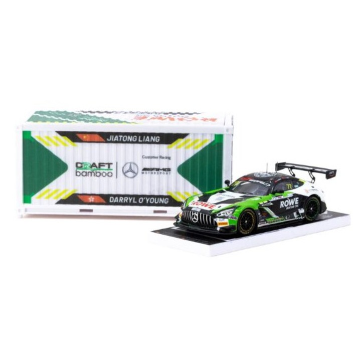 Mercedes-Benz AMG GT3 Green #77 World Challenge Asia 2025 autómodell, 1:64 méretarány, Tarmac Works
