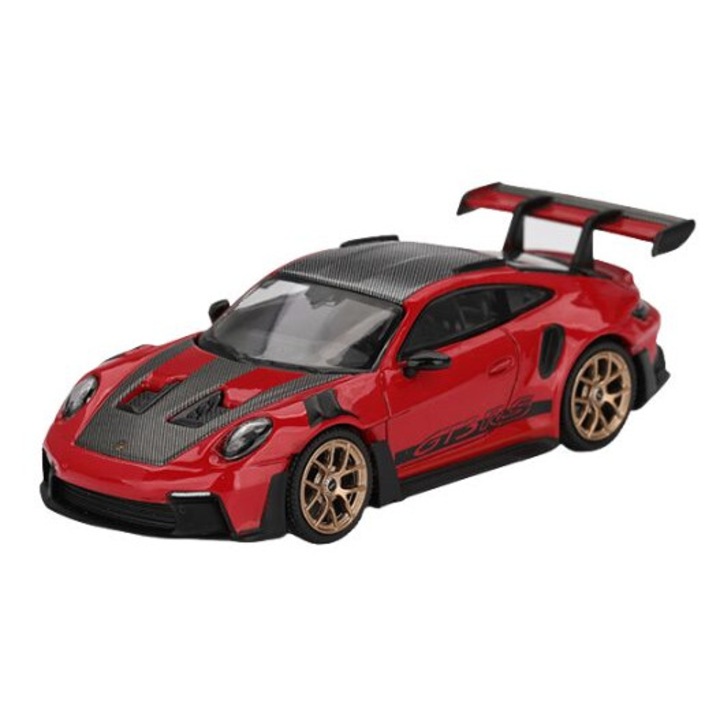 Porsche 911 (992) GT3 Guards Red Weissach Package 2022 autómodell 1:64-es méretarányú Mini GT (MGT01060)