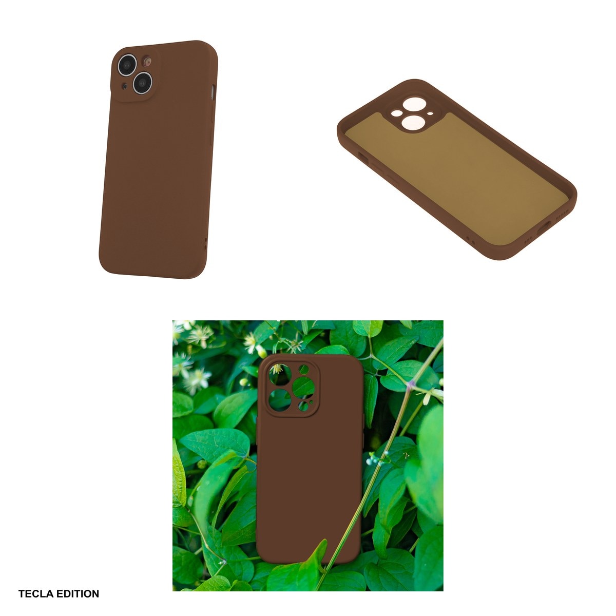 Husa Silicon pentru Apple iPhone 13, Carcasa, Maro