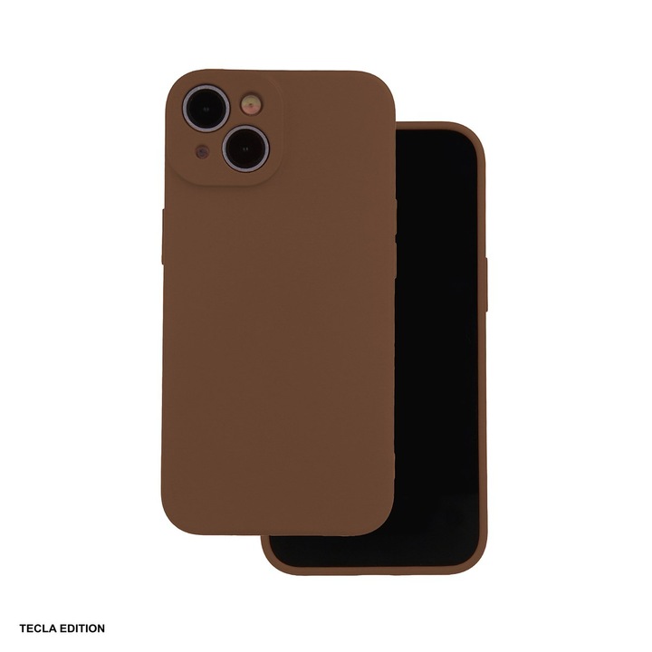 Husa Silicon pentru Apple iPhone 13, Carcasa, Maro