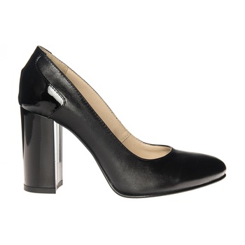 Pantofi dama din piele naturala - Negru cu lac Negru - 112 NLN Pantofi dama din piele naturala - Negru cu lac Negru - 112 NLN