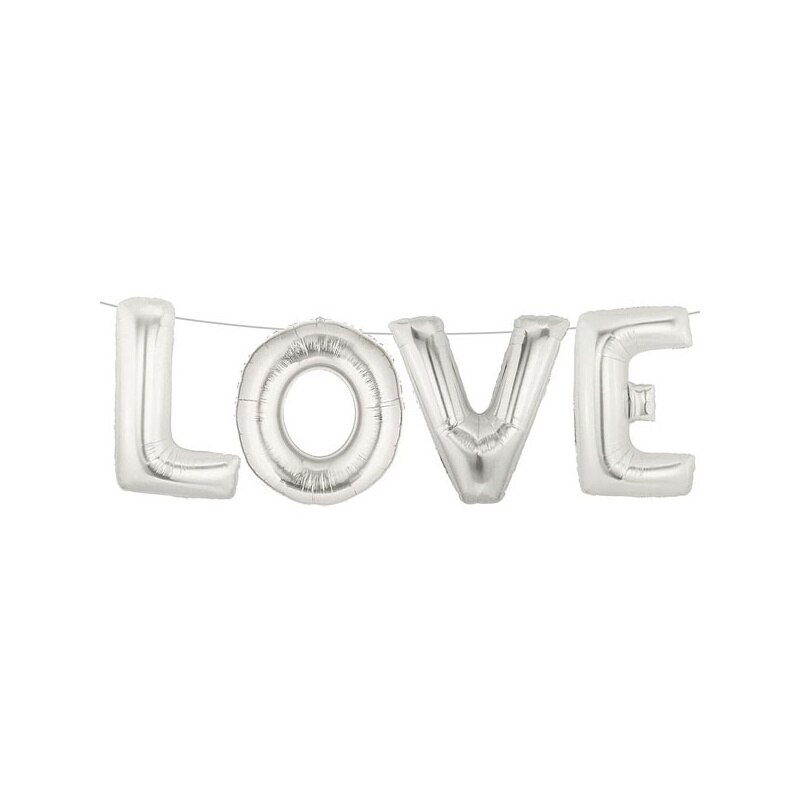 Pachet litere LOVE 41 cm argintiu, Anagram