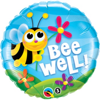 Balon Folie 45 cm, Bee well, Qualatex 16998 Balon Folie 45 cm, Bee well, Qualatex 16998