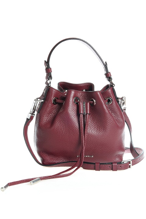 Geanta bucket mini piele Coccinelle de culoare burgundy