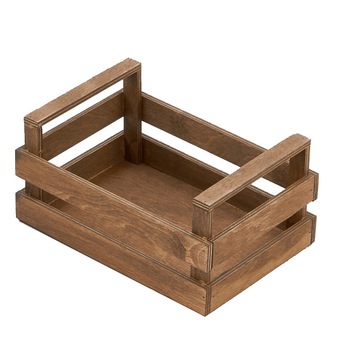 Cos servire lemn BISETTI tip ladita 12x6xh7cm culoare venge Cos servire lemn BISETTI tip ladita 12x6xh7cm culoare venge