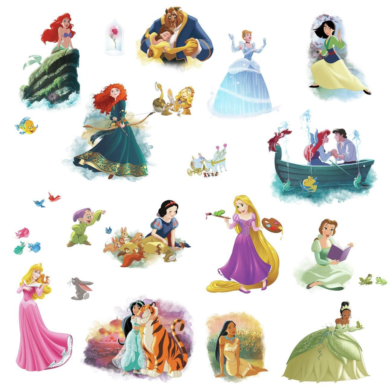 Stickere PRINCESS DREAM BIG | 4 colite de 25,4 cm x 45,7 cm