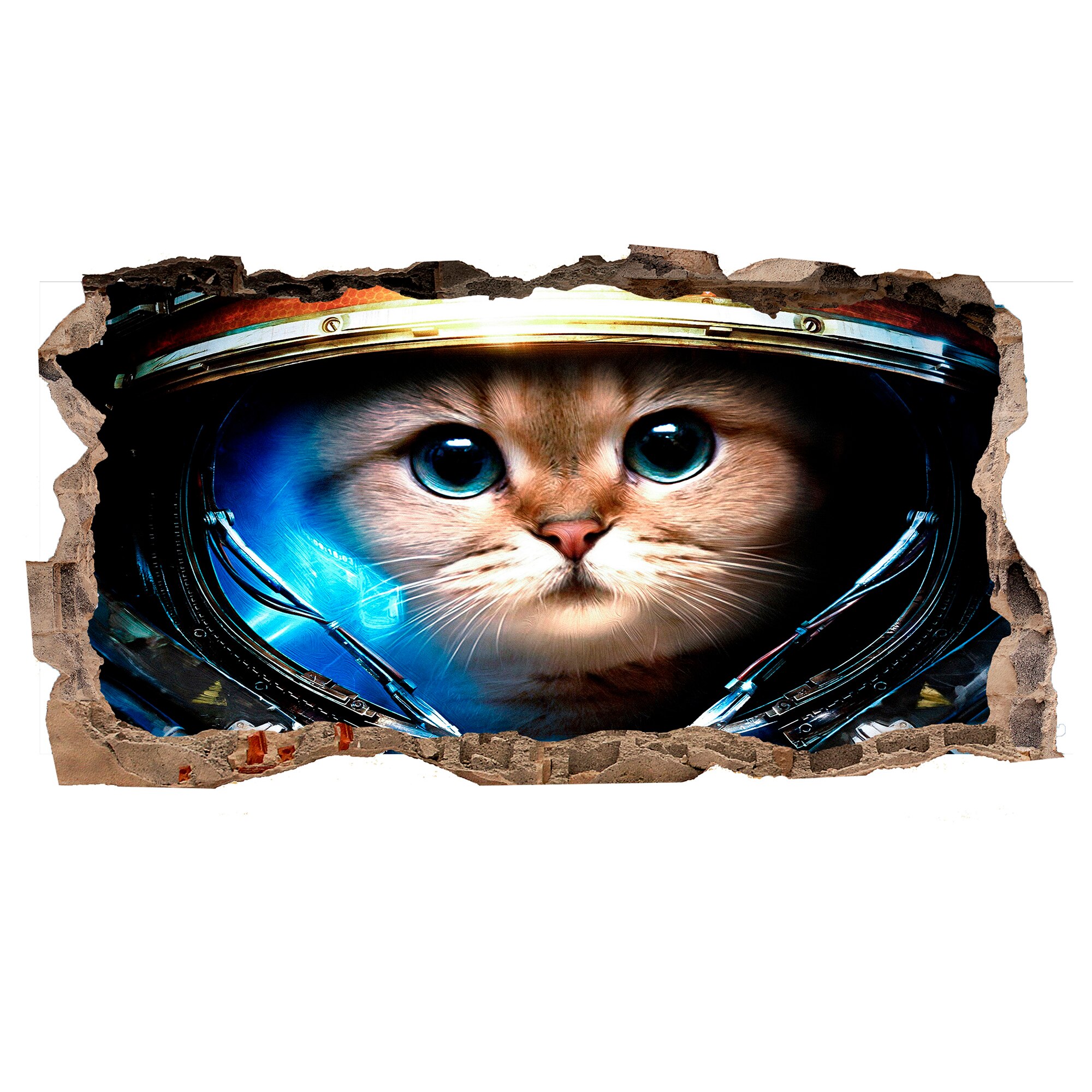 Fototapet 3D Startonight Pisica Astronaut, Copii, Luminos in intuneric, 1.20 x 2.20 m