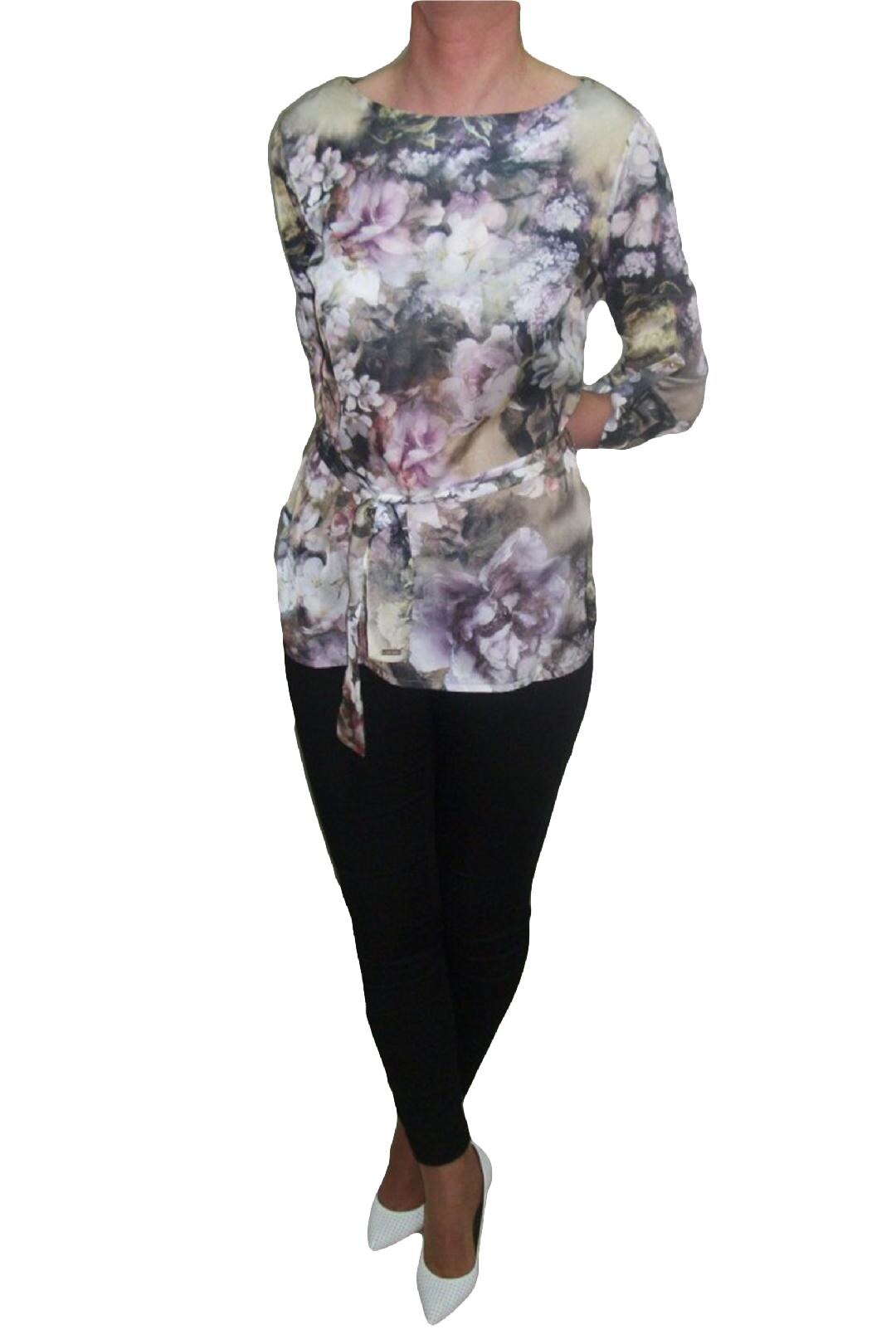 Bluza cu maneca lunga, imprimeu floral,D&J Exclusive, Multicolor