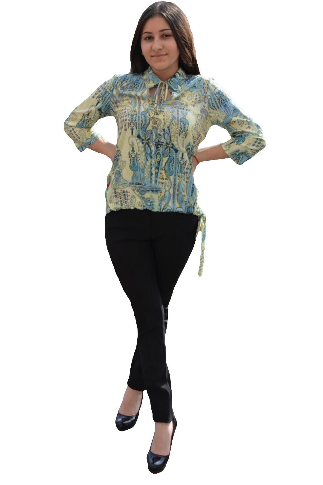 Bluza oversize cu maneca trei-sferturi, D&J Exclusive, Multicolor