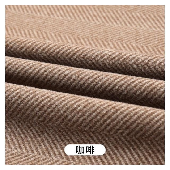 Herringbone textil anyag, 50x150cm, vastag, kávébarna