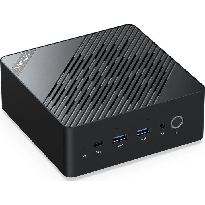Настолен компютър MINIX Elite ER937-AI Mini, Процесор AMD Ryzen AI 9 HX 370 (2.0 - 5.1 GHz, 36M), 64 GB, 1 TB SSD M.2 NVMe, AMD Radeon 890M, Windows 11 Professional