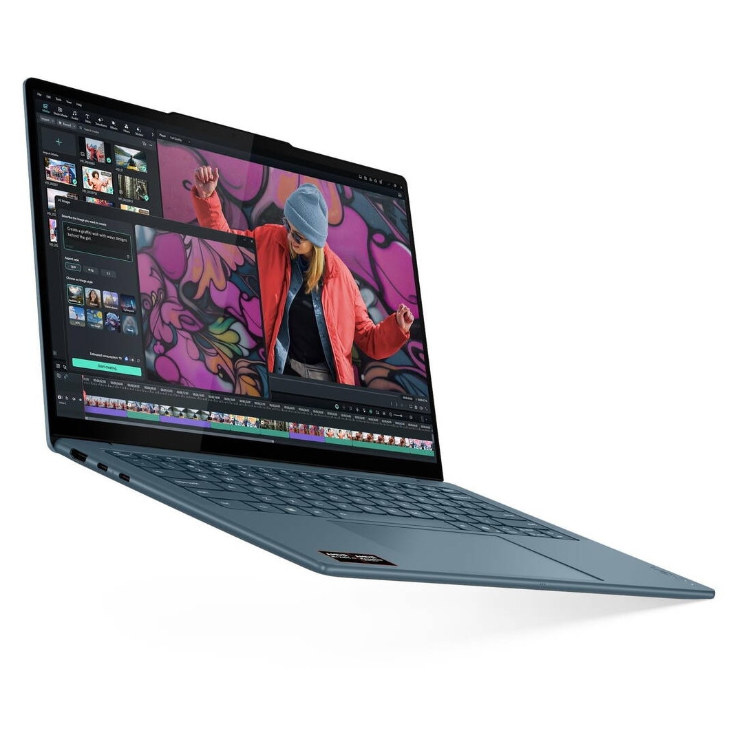 Laptop Lenovo Yoga Slim 7 WUXGA 14 inch AMD Ryzen AI 7 350 16GB 512GB SSD Windows 11 Home Tidal Teal