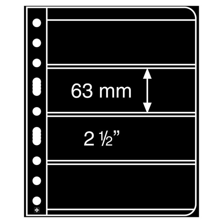 Set huse din plastic Leuchtturm VARIO, 5 bucăți, 216x280mm, pentru bancnote
