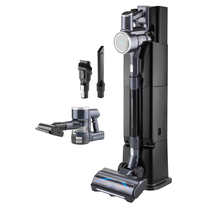 Aspirator vertical fara fir 3 in 1 ETA Panther PRO 7250 90000, statie de autocuratare, autonomie 60 min, motor BLDC 450W, Li-Ion 28, 8 V / 2500 mAh